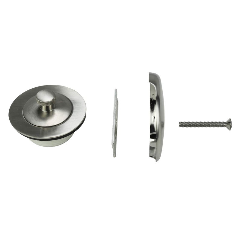 Danco Universal Lift and Turn Bath Drain Trim Kit with Overflow, Brushed Nickel, 89239 - Image 2